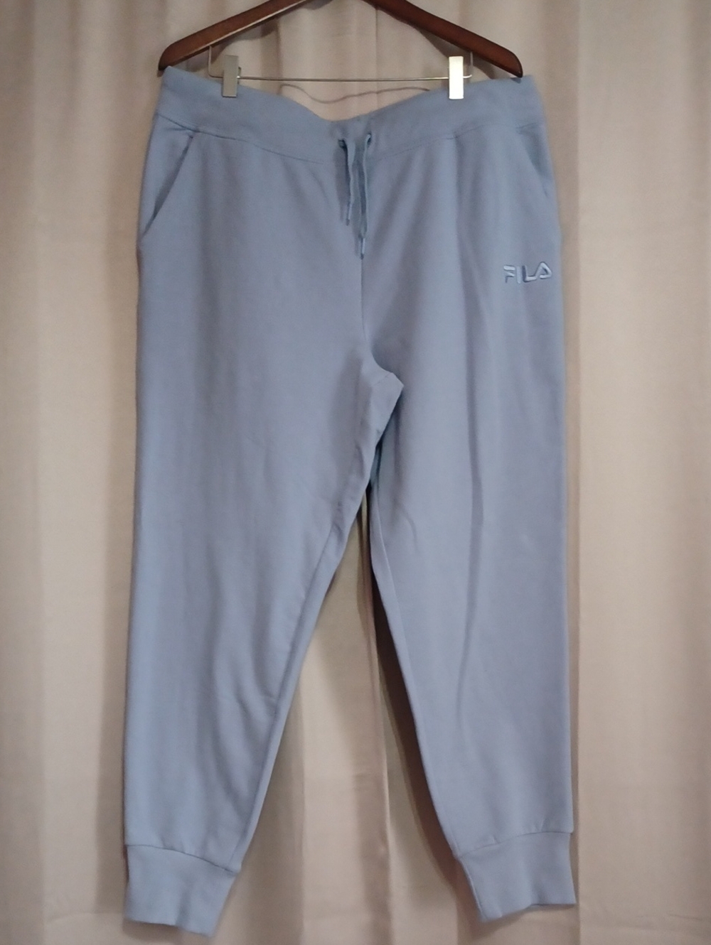 Fila Women's Lavender French Terry Jogger Sweatpants Pockets Plus Size XXL